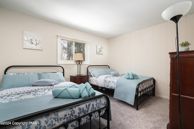 bedroom featuring carpet flooring