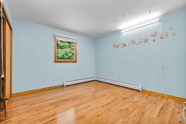 4620 Buck Valley Cir E, Stroudsburg, PA 18301 - unfurnished bedroom with baseboard heating and wood finished floors
