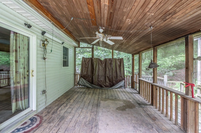 4620 Buck Valley Cir E, Stroudsburg, PA 18301 - wooden terrace with ceiling fan