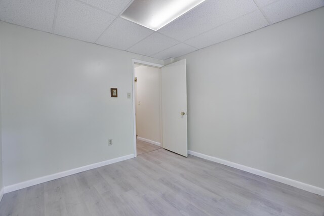 289 Towamensing Trl, Albrightsville, PA 18210 - unfurnished room featuring a paneled ceiling, light wood finished floors, and baseboards