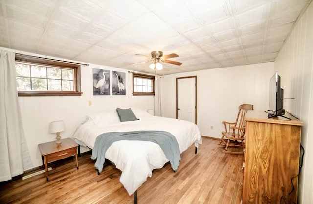 71 Dogwood Dr, Jim Thorpe, PA 18229 - bedroom featuring light wood finished floors and ceiling fan