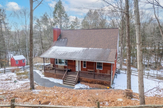 view of front of house with a porch