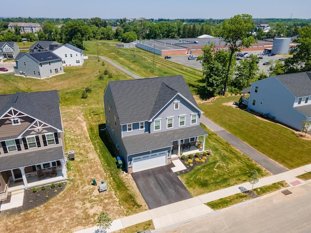 aerial view of residential area