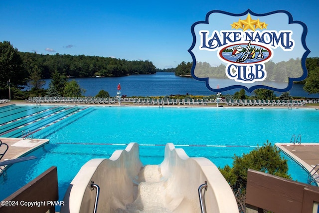 130 Sweet Briar Rd, Pocono Pines, PA 18350 - community pool with a water view