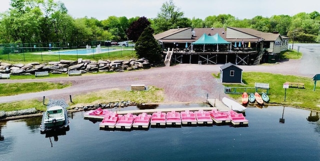 54 Spencer Ln, Albrightsville, PA 18210 - aerial view of property and surrounding area featuring a nearby body of water