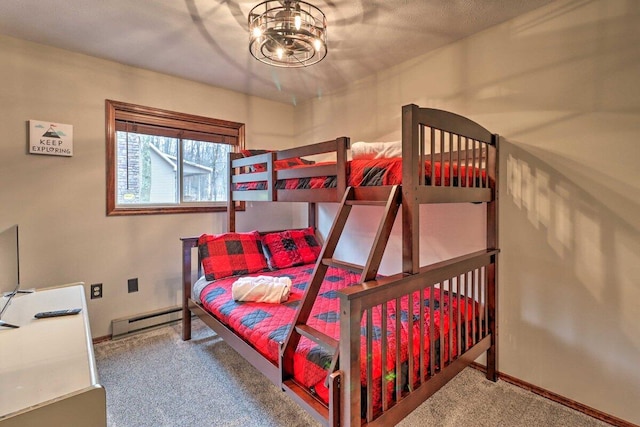 54 Spencer Ln, Albrightsville, PA 18210 - bedroom featuring a baseboard radiator and carpet floors
