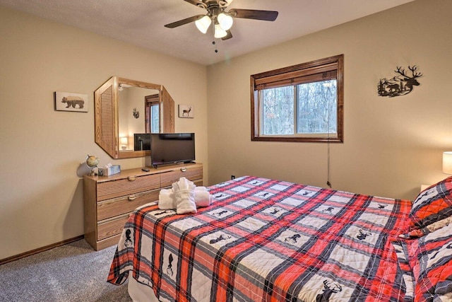 54 Spencer Ln, Albrightsville, PA 18210 - carpeted bedroom with a ceiling fan and baseboards