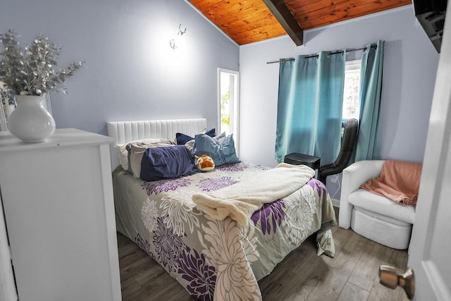 1900 Horseshoe Bnd, Tobyhanna, PA 18466 - bedroom with wood finished floors and wooden ceiling