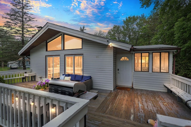1900 Horseshoe Bnd, Tobyhanna, PA 18466 - wooden deck with outdoor lounge area