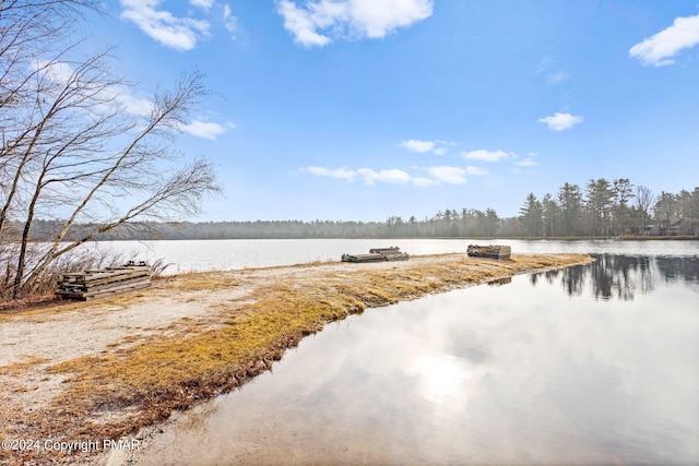 view of yard featuring a water view