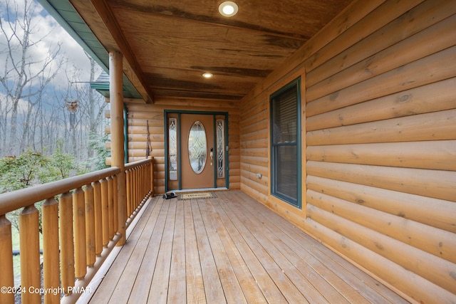 1212 Acacia Dr, Hawley, PA 18428 - view of wooden deck