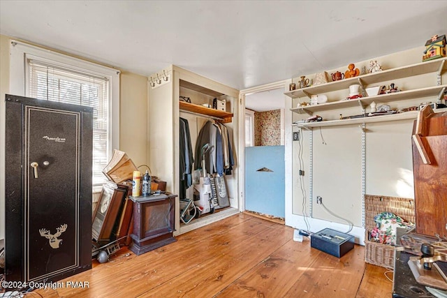 interior space featuring light wood-style flooring