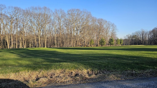 surrounding community featuring a lawn and golf course view
