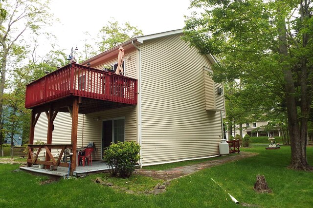115 Gap View Rd, Milford, PA 18337 - view of property exterior with a deck and a yard