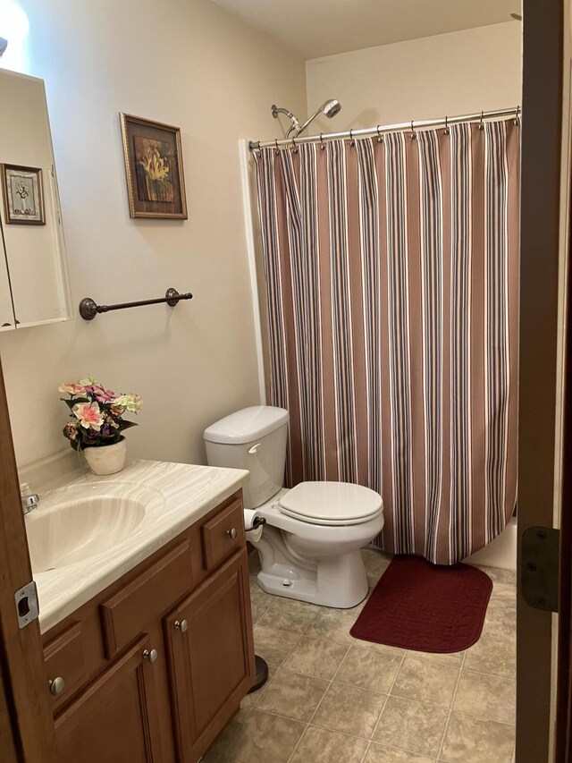 115 Gap View Rd, Milford, PA 18337 - bathroom featuring vanity, curtained shower, and tile patterned floors