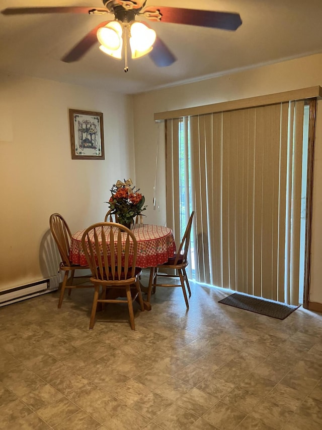 115 Gap View Rd, Milford, PA 18337 - dining space featuring ceiling fan