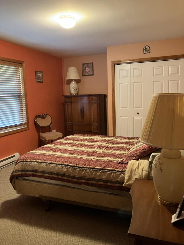 115 Gap View Rd, Milford, PA 18337 - carpeted bedroom featuring baseboard heating and a closet