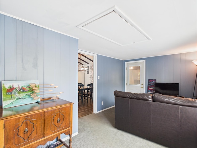 105 Buffalo Trl, Pocono Lake, PA 18347 - living area featuring carpet flooring and baseboards