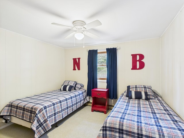 105 Buffalo Trl, Pocono Lake, PA 18347 - carpeted bedroom featuring a ceiling fan
