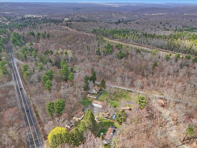 253 Thomas Rd, Blakeslee, PA 18610 - aerial overview of property's location featuring a heavily wooded area