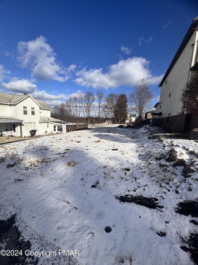 view of snowy yard