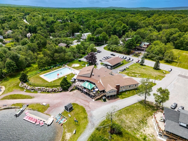 21 Wilde Gln, Albrightsville, PA 18210 - aerial view of a heavily wooded area and a pool area