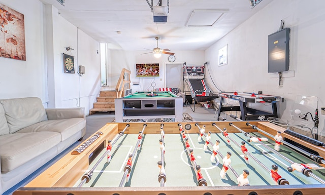 6435 Marvin Gdns, Tobyhanna, PA 18466 - game room with ceiling fan