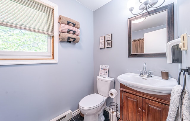 6435 Marvin Gdns, Tobyhanna, PA 18466 - bathroom featuring vanity, toilet, and baseboards
