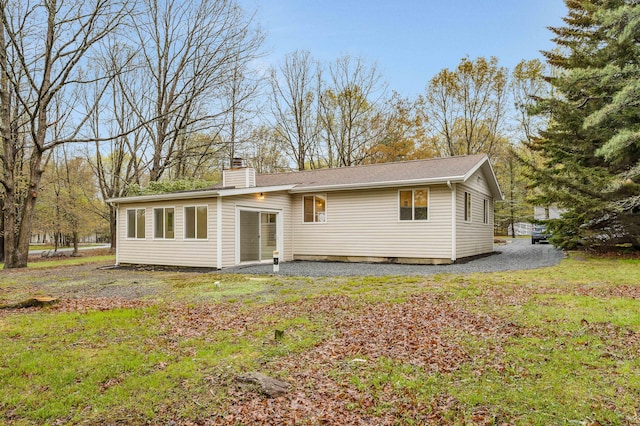 19 Mckinley Ln, Albrightsville, PA 18210 - back of house with a chimney