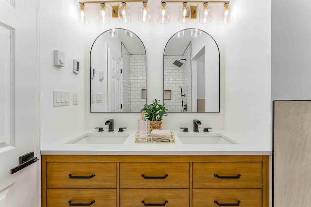 19 Mckinley Ln, Albrightsville, PA 18210 - bathroom featuring double vanity and tiled shower