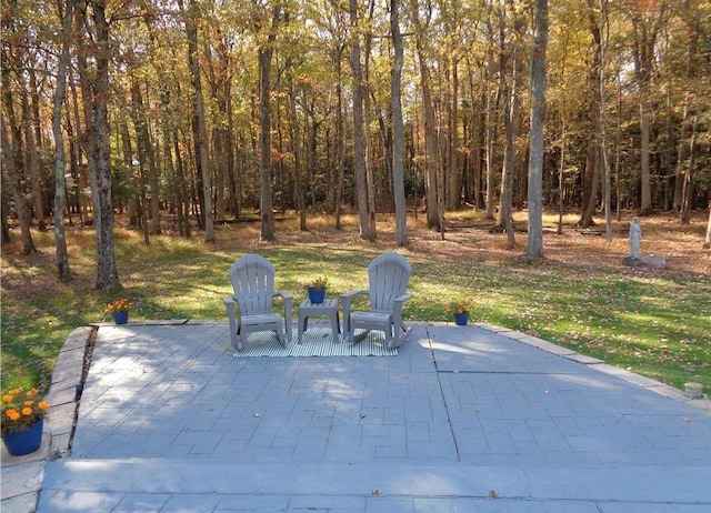 144 Dogwood Dr, Jim Thorpe, PA 18229 - view of patio with a wooded view