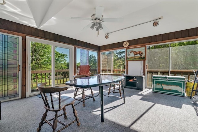 1163 Bush Rd, Cresco, PA 18326 - sunroom / solarium with a ceiling fan, plenty of natural light, and outdoor dining space