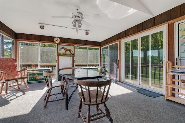1163 Bush Rd, Cresco, PA 18326 - sunroom with ceiling fan and plenty of natural light