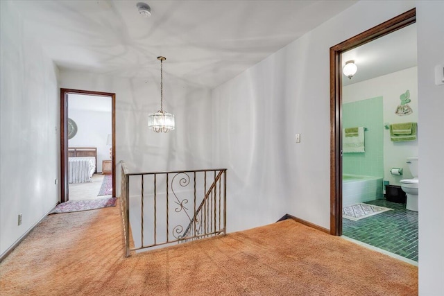 1163 Bush Rd, Cresco, PA 18326 - corridor featuring an upstairs landing, carpet flooring, and baseboards