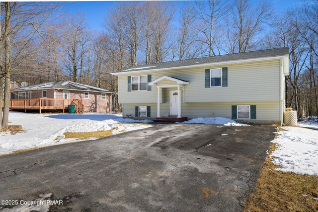 view of split foyer home