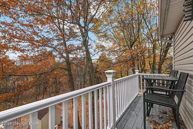 view of wooden deck