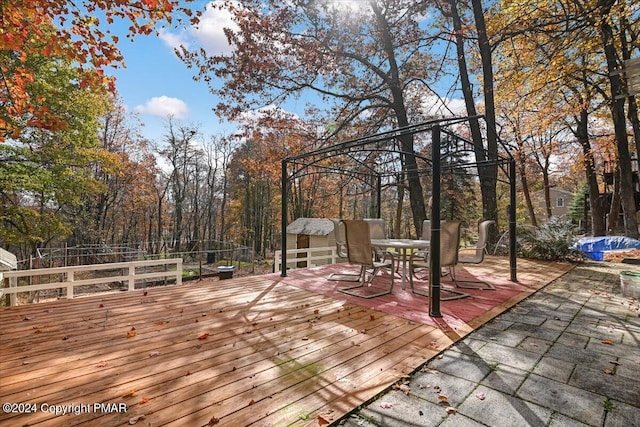 view of wooden deck