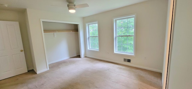 259 Great Bear Way E, Stroudsburg, PA 18302 - unfurnished bedroom with carpet flooring, a closet, and ceiling fan
