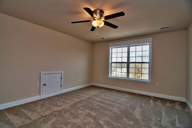 411 Pierce Ln, East Stroudsburg, PA 18301 - empty room featuring carpet floors, baseboards, and a ceiling fan