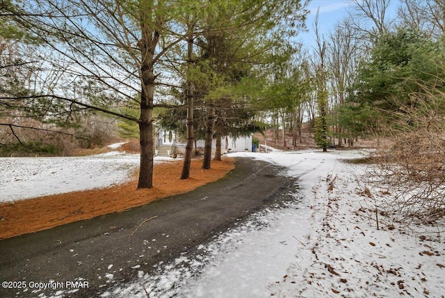 view of road featuring driveway