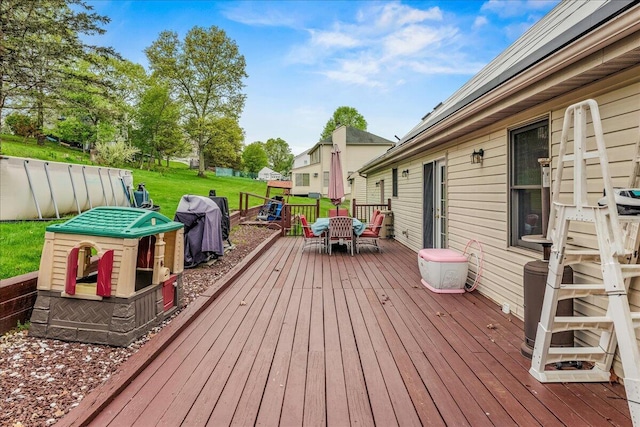 225 Northpark Dr W, East Stroudsburg, PA 18302 - deck with a grill and a yard