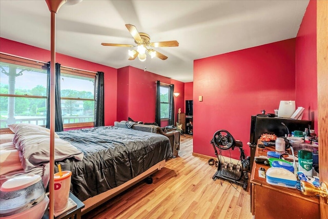 225 Northpark Dr W, East Stroudsburg, PA 18302 - bedroom featuring light wood finished floors and ceiling fan