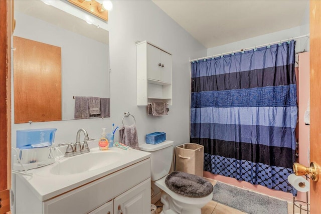 225 Northpark Dr W, East Stroudsburg, PA 18302 - full bathroom featuring vanity, toilet, and a shower with curtain