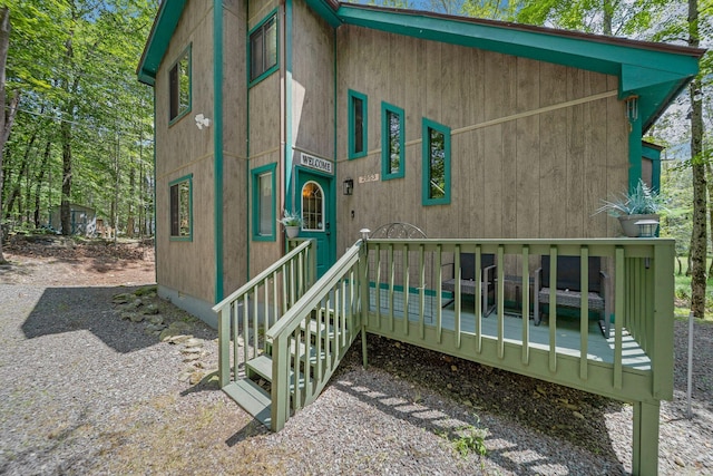 38 N Fairway Dr, Lake Ariel, PA 18436 - view of home's exterior featuring a deck