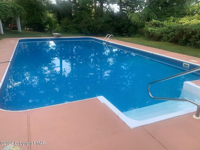 pool with a diving board