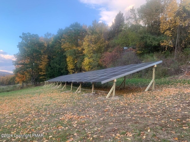 view of yard featuring a carport