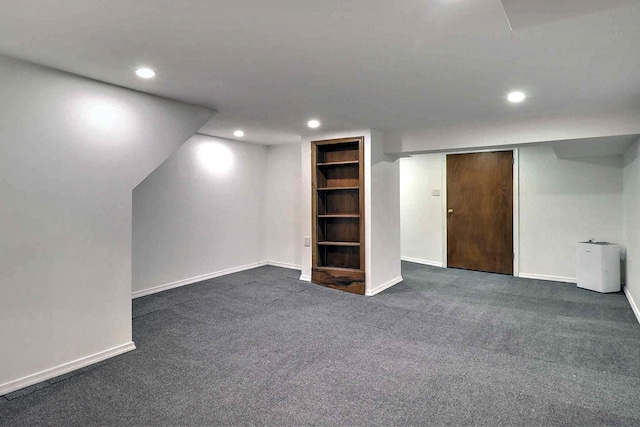 155 Kimberleigh Ct, East Stroudsburg, PA 18301 - finished basement with recessed lighting, dark colored carpet, and baseboards