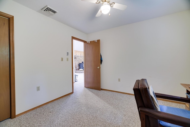 151 Forest Dr, Canadensis, PA 18325 - home office featuring carpet flooring, ceiling fan, and baseboards
