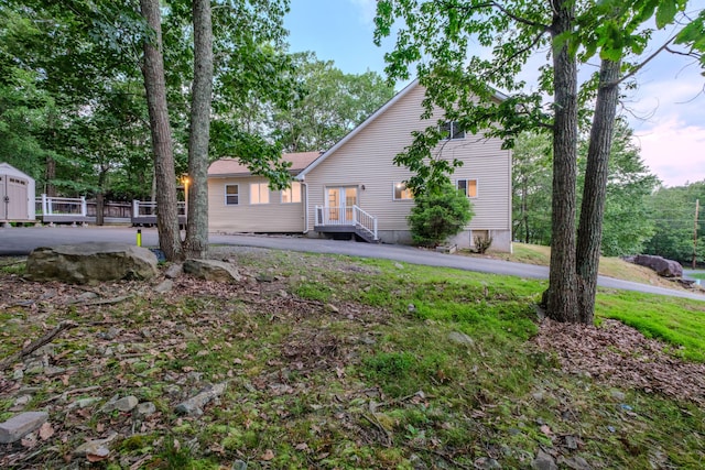 5104 Lake Dr, East Stroudsburg, PA 18301 - view of yard featuring french doors