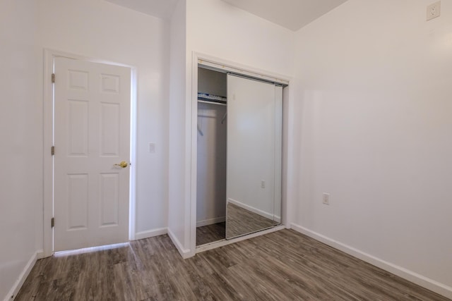 5104 Lake Dr, East Stroudsburg, PA 18301 - unfurnished bedroom featuring wood finished floors and a closet